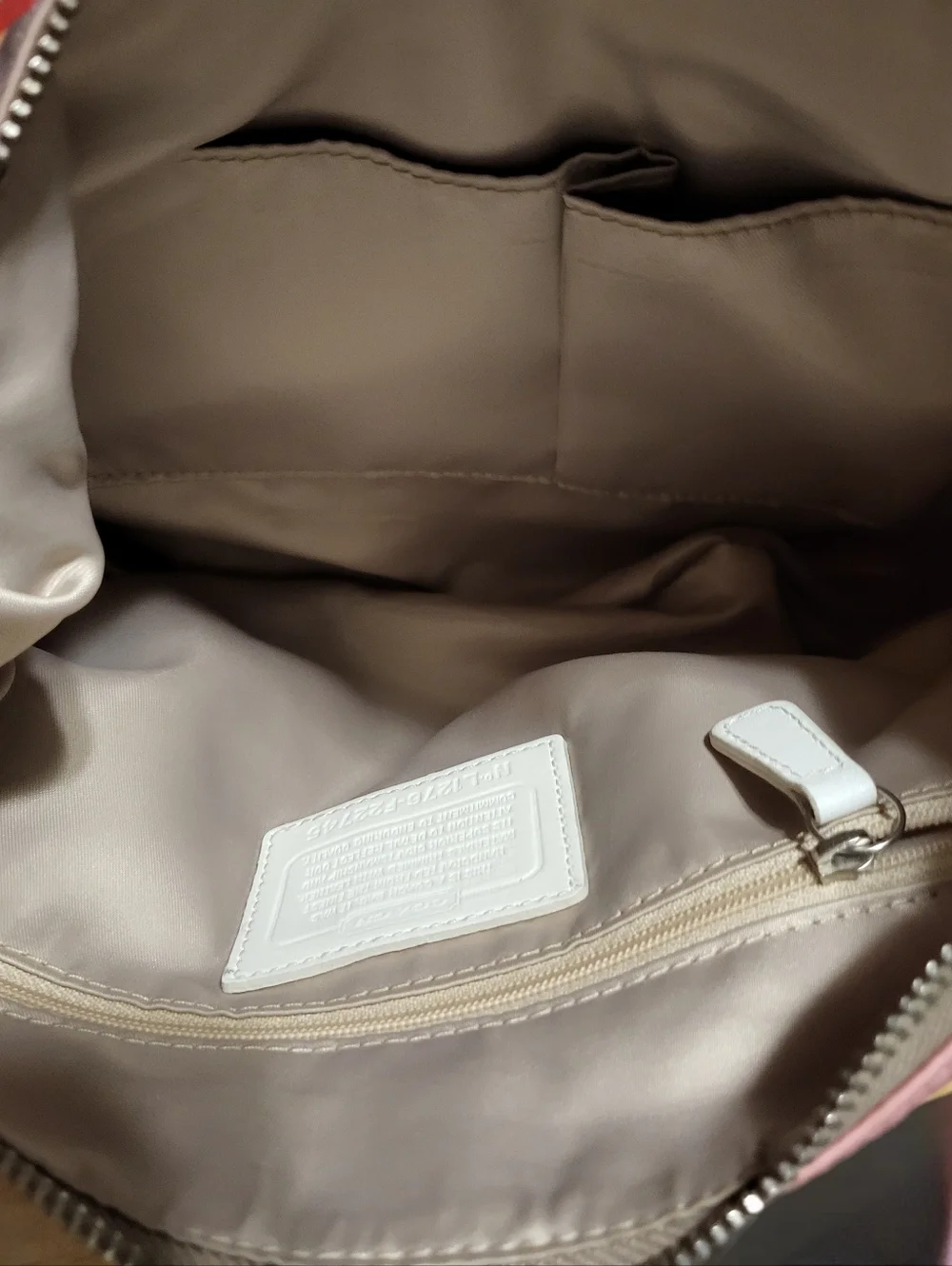 COACH KRISTIN OPT ART C HOBO SHOULDER bag. PINK RED WHITE YELLOW. - Picture 4 of 13